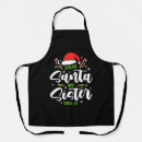 Search for funny sister aprons Santa