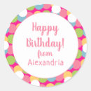 Search for happy birthday name stickers Whimsical