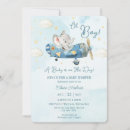 Search for airplane baby boy shower invitations Whimsical