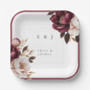 Search for burgundy and gold plates Floral