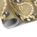 Search for 50th anniversary wrapping paper Black and gold