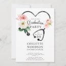 Search for stethoscope graduation invitations Floral