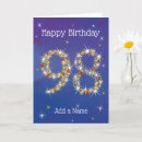 Search for 98th birthday cards 98 years old