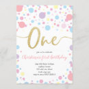 Search for polka dot birthday invitations Pastel