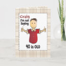 Search for men 40th birthday cards Modern