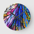 Search for stained glass clocks Purple