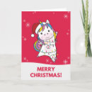 Search for unicorn christmas cards Xmas