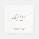 Search for love napkins Black and white