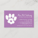 Search for heart business cards Pet sitter