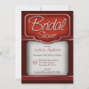 Search for velvet bridal shower invitations Red