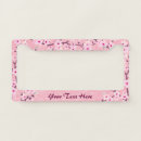 Search for floral license plate frames Pink