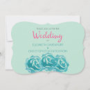 Search for teal rose wedding invitations Chic