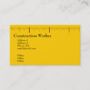 Search for ruler business cards Construction