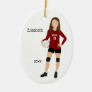 Search for volleyball ornaments red