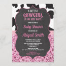 Search for pink and black baby shower invitations Cow