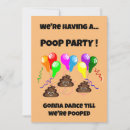 Search for poop party invitations Cute