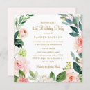 Search for floral 21st birthday invitations Watercolor