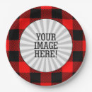 Search for buffalo plaid paper plates Red and black plaid