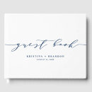 Search for navy blue wedding guest books Minimalist