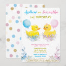 Search for twins 1st birthday invitations First