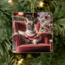 Search for french bulldog ornaments Red