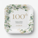 Search for 100th birthday plates Elegant