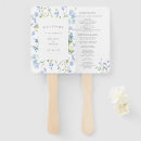 Search for floral wedding programs Blue and white