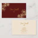 Search for black red gold business cards Floral