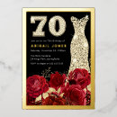 Search for red 70th birthday invitations Roses