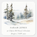 Search for square return address labels Watercolor