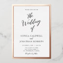 Search for rose gold foil invitations Black and white