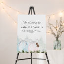 Search for gender reveal welcome signs Blue or pink