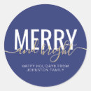 Search for blue christmas stickers Merry and bright