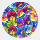 Search for pansy flower stickers Botanical