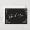 Search for art deco thank you cards Gold and black