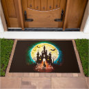 Search for scary halloween doormats Black