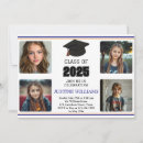 Search for orange and blue graduation invitations College