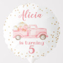 Search for pink pumpkin birthday balloons Glitter