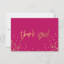 Search for hot pink thank you cards Gold