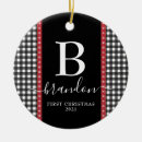 Search for buffalo plaid ornaments Black white