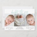 Search for twin birth invitations Modern