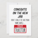 Search for new job cards Farewell