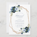 Search for navy rehearsal dinner invitations Watercolor floral