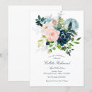 Search for navy bridal shower invitations Floral