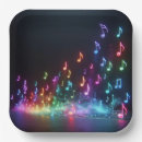 Search for music notes paper plates Black