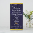 Search for navy and gold wedding programs Heart