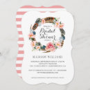 Search for floral bridal shower invitations Boho