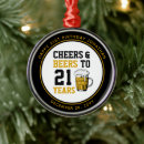 Search for 21st birthday ornaments 21 years old