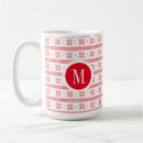 Search for red white snowflakes mugs Abstract