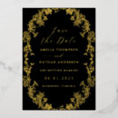 Search for black gold save the dates Real foil